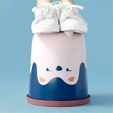 1pc Piece Large Capacity Pink Bin With Cute Dispenser For Home And Office - Keep Your Space Clean And Organized - Multicolor - View 7