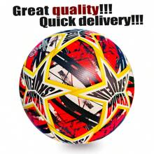 1入組第5號PU 無縫貼合足球，成人和青少年比賽和訓練足球。彈性專業比賽足球（贈球針網袋） - 紅色 - 查看 4