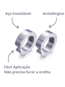 Men's Earrings - Bạc - Xem 2