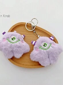 1 Miếng Dễ thương Phong cách Nhật Bản Quái vật Móc chìa khóa Thủ công Cái túi Vật rủ xuống , lông tơ Hoạt hình Đồ chơi Đối với Sinh viên - Màu tím - Xem 2