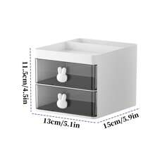 1 件學生桌上抽屜筆架、家庭和辦公室收納盒、辦公桌文具收納盒、遙控收納盒、珠寶化妝收納盒、便攜式收納化妝品容器 - 均碼 - 查看 3