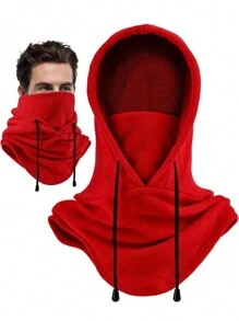 Mặt nạ trượt tuyết Cho nam giới NỮ Balaclava Khẩu trang Giường đôi Mùa Đông Mặt nạ Thoáng khí Thể thao Mặt nạ Chống gió Ấm áp hơn Lông cừu Có thể điều chỉnh Mùa Đông Mặt nạ Cho nam giới NỮ - Đỏ - Xem 2