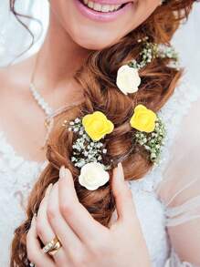 50/100/200/300/400/500pcs Mini Foam Rose Heads, Artificial Flower Foam Fake Flower Bulk For DIY Craft, Wedding Bouquet, Baby Shower, Home Decor, Party Table Scattering, Garden Decor