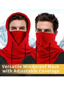 Mặt nạ trượt tuyết Cho nam giới NỮ Balaclava Khẩu trang Giường đôi Mùa Đông Mặt nạ Thoáng khí Thể thao Mặt nạ Chống gió Ấm áp hơn Lông cừu Có thể điều chỉnh Mùa Đông Mặt nạ Cho nam giới NỮ - Đỏ - Xem 5