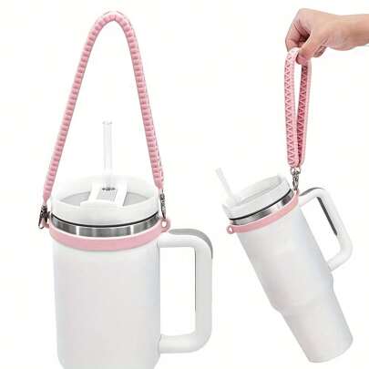 1 Miếng Bình nước Xử lý Với Chống trượt Silicone Dây đeo Phù hợp Chai , Có thể mang đi Phụ kiện chai Đối với Đi dạo , Đi bộ du lịch , Du lịch