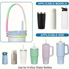 Manico Per Bottiglia D'acqua Da 1 Pezzo Con Cinturino In Silicone Antiscivolo Adatto Per Bottiglia Da 8-40 Once, Accessori Per Bottiglia Portatile Per Passeggiate, Escursionismo, Viaggi