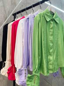 Women Blouses - Black - View 2