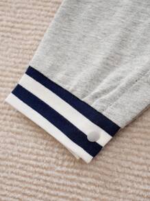 Yierying 男婴可爱熊头图案学院风长袖连体衣，春秋季