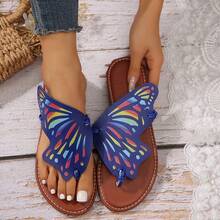 Women's Fashion Butterfly Flat Sandals - Baby Blue - View 1