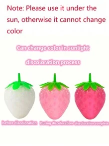 Juguete Desestresante Squishy De Fresa Que Cambia De Color, Regalo Creativo Para Liberar La Ira - Rosa - Ver 2