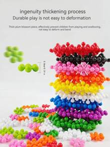 3D旋转梅花积木 - 儿童趣味雪花插片拼图 - 幼儿园启蒙早教玩具 - 培养无限想象力和思考能力 - 亲子互动智力生日礼物 - 儿童节/万圣节/圣诞节礼物房间装饰彩色积木彩色积木，儿童玩具，儿童卧室收纳，儿童礼物儿童空间，儿童圣诞礼物，儿童积木，儿童玩具，积木，拼图 - 彩色 - 查看 5
