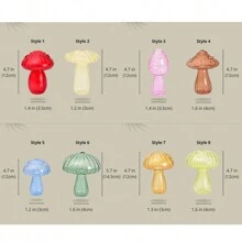 Glass Mushroom Vase, Creative Flower Vase, Mushroom Decor, Small Mushroom Vase, Plant Lover And Plant Housewarming Gift - Multicolor - View 7