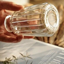 Glass Bud Vase Set, Small Flower Vases, Ribbed Clear Glass Vase, Mini Indoor Plant Pot, Cute Wedding Decor, House Warming Gifts For Her Home Decor Room Decor - Multicolor - View 9