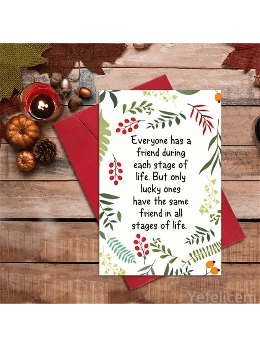 1 Tarjeta De Mejor Amigo Para Siempre, Tarjeta De Cumpleaños Para Mejor Amigo, Tarjeta De Cumpleaños Para Mejor Amiga, Tarjeta De Felicitación De Amistad, Tener El Mismo Amigo En Todas Las Etapas De La Vida, Sobre De 5 X 7 Pulgadas Incluido