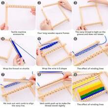 Diy Small Wooden Weaving Loom, Handmade Gift For Girls In Kindergarten, With Knitted Yarn And Weaving Materials For Toy - Multicolor - View 5