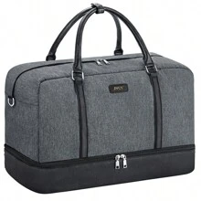 Cuối tuần Túi Đối với phụ nữ , Lớn Qua đêm Cái túi tranh sơn dầu Du lịch Túi vải thô Mang Túi xách Với Giày Ngăn 21" Đối với phụ nữ & Nam Túi du lịch Đi du lịch Cái túi Bộ du lịch Du lịch chất liệu Du lịch Hộp đựng Những điều cần thiết khi đi du lịch Du lịch Phụ kiện - Màu xám đen - Xem 1