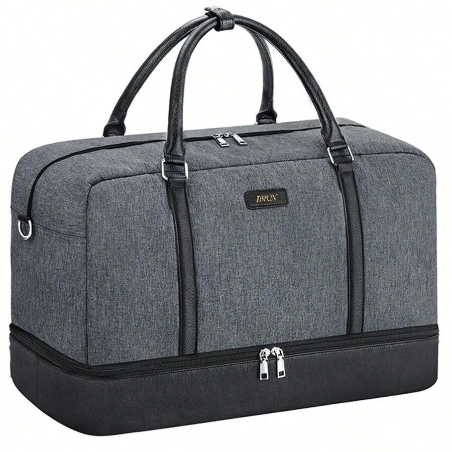 Cuối tuần Túi Đối với phụ nữ , Lớn Qua đêm Cái túi tranh sơn dầu Du lịch Túi vải thô Mang Túi xách Với Giày Ngăn 21" Đối với phụ nữ & Nam Túi du lịch Đi du lịch Cái túi Bộ du lịch Du lịch chất liệu Du lịch Hộp đựng Những điều cần thiết khi đi du lịch Du lịch Phụ kiện - Màu xám đen - Xem 1