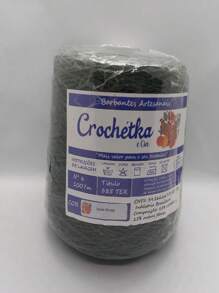 Barbante Crochétka 6 Fios 1 Kg para Crochê - Verde Musgo - Visão 2