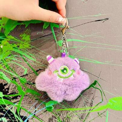 1 Miếng Dễ thương Phong cách Nhật Bản Quái vật Móc chìa khóa Thủ công Cái túi Vật rủ xuống , lông tơ Hoạt hình Đồ chơi Đối với Sinh viên