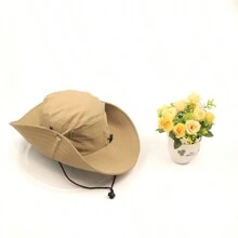 Sun Hat Bucket Hat Waterproof Cowboy Hat For Outdoor Hiking Climbing Large Brim Western Style - Multicolor - View 5