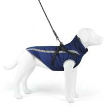 Winter Verdikt Reflecterend Jassen Voor Huisdieren , Winddicht En Waterbestendig Hond Buitenshuis Jassen Met Harnas , Geschikt Voor Medium En Grote honden , Zacht En Comfortabel Warm Coral fleece Binnen
