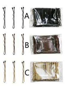 200 chiếc/20 chiếc kẹp tóc phẳng thẳng đơn giản, màu sắc ngẫu nhiên cho nữ, đen, nâu, bạc, vàng, phụ kiện tóc thanh lịch đa năng thời trang dùng hàng ngày, buộc tóc, rửa mặt, trang điểm, phối trang phục - Nhiều màu - Xem 9