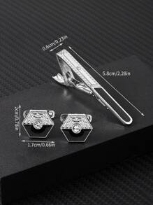 3pcs Nam Kẹp cà vạt Khuy măng sét Bộ , Sành điệu Khuy măng sét Cho nam giới , Bộ đồ Áo sơ mi Khuy măng sét Phụ kiện Cho đám cưới Bộ đồ Qủa tặng Đối với Nam Phụ kiện - Nhiều màu - Xem 5