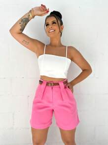 Women Shorts - 粉色 - 查看 3