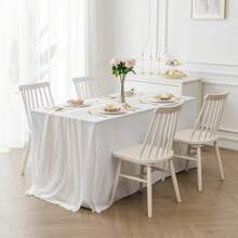 1/6pcs Chiffon Table Runner, Transparent Longer Table Cloth Suitable For Wedding Bride, Baby Shower, Bachelorette Party, Birthday Party, Holiday Decoration