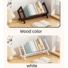 1 Pieza Estantería De Libros Combinada Desmontable Diy, Mini Estante De Almacenamiento De Libros De Escritorio, Adecuado Para Almacenar Papelería En La Oficina, El Hogar Y La Escuela - Blanco - Ver 4