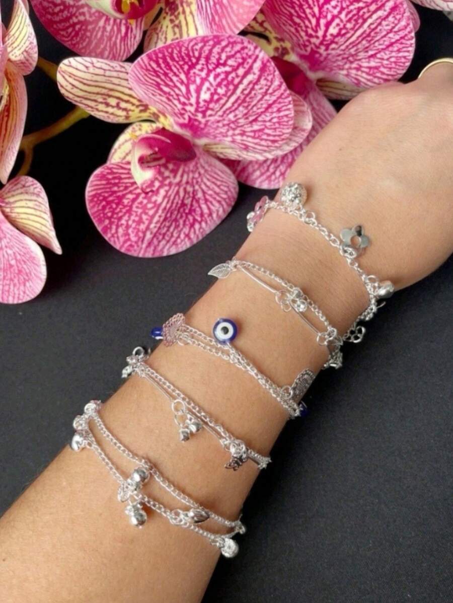 Bracelet Sets - 銀色 - 查看 1