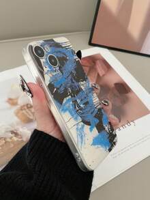 1 Miếng Trong suốt & Đơn giản Độ Nét Cao Ốp lưng & bao da điện thoại Với Xanh & Đen Viết tháu Hoa văn trừu tượng In TPU Bảo vệ lột vỏ , Tương thích với Nhiều loại người mẫu Của Apple , Samsung , Xiaomi , HUAWEI - Trong sáng - Xem 2