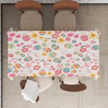 1 Pieza Mantel Impreso Con Patrón De Huevos De Pascua, Decoración Para El Hogar, Restaurante Y Cocina. Accesorios De Mesa Y Protección De La Misma - Z26 - Ver 3