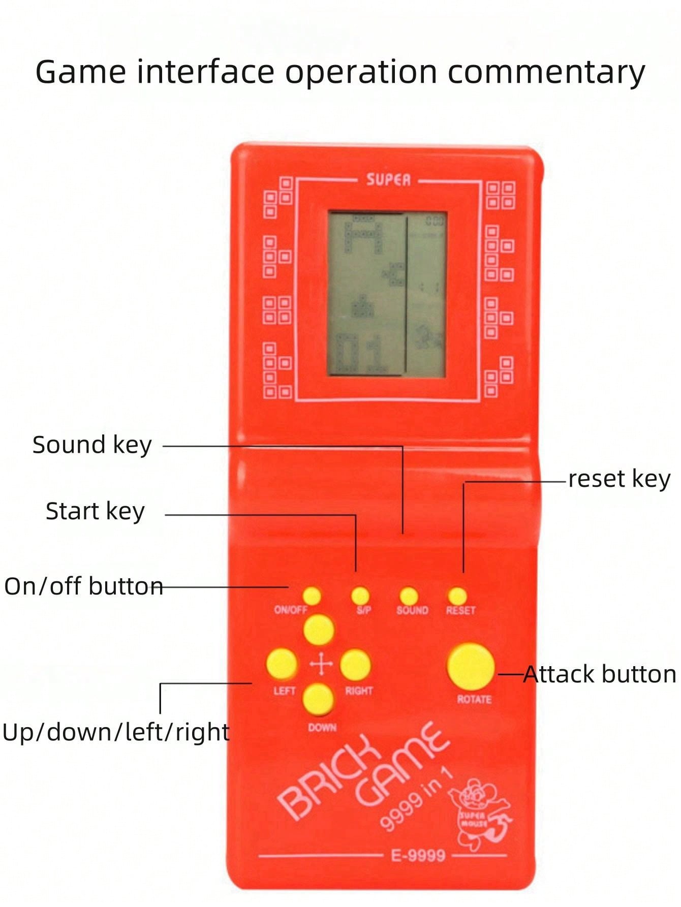 1pc Classic Retro Handheld Electronic Game Console For 80s90s Nostalgic Youth SHEIN EUR