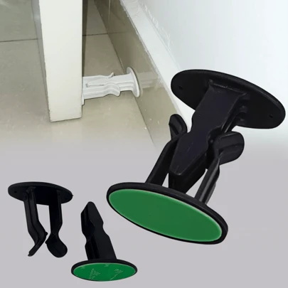 Trava Portas Fixador Adesivo Resistente Preto 1 Unidade Sem Barulho
