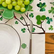 4入組卡車小草幸運枝聖派翠克節餐墊,12x18英寸季節性春季餐桌墊,適用於派對廚房餐飲裝飾