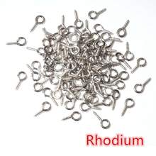 200pcs Small Eye Eyelets Pins Eyepins Hooks Eyelet Screw Threaded DIY Jewelry Making Accessories