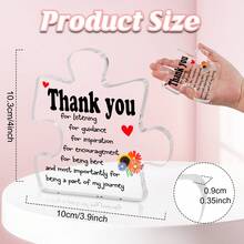 感谢礼物 - 1 件透明积木拼图亚克力牌匾 - 教师节礼物，送给老师、教授、导师、导师 - 感恩节礼物，送给女性、男性 - 母亲节礼物、父亲节礼物、退休礼物，送给老师 - 有史以来最好的老师礼物 - 年终教师礼物 - 毕业感谢生日感恩节圣诞节新年快乐礼物 - 装饰、教师节礼物、送给老师、教授、导师的礼物 - 创意家庭办公室教室课桌艺术工艺装饰品 - 彩色 - 查看 2