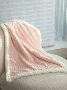 1pc Pink Soft Warm Washable Fleece Pet Blanket For Small And Medium Dogs And Cats - Pink - View 7