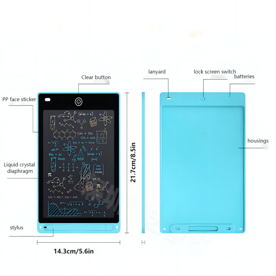 LED Zeichenbrett Für Kinder - Leuchtende Maltafel Mit 7 Stiften 15x15cm