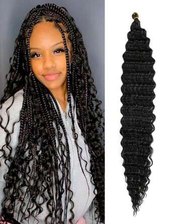32英寸洋波纹编织头发,深波浪编织头发,適用於波西米亞扭编編織