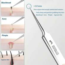 1個黑頭去除工具,暗瘡粉刺粉刺提取器,白頭去除工具 - 銀色 - 查看 2