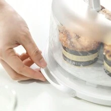 綠色可攜式手抓蛋糕盒,可拆卸食物水果蔬菜冰箱儲存,pp材質帶蓋,無異味,實心夾鉗和嵌入式手把設計,附有密封板和防滑設計 - 綠色 - 查看 6