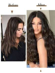 4 cái/bộ Mềm mại Dợn sóng Quăn Nâu Nối tóc 22 Inch Kẹp Nối tóc Quăn Sợi tổng hợp Dày Nối tóc Kẹp Nối tóc Miếng tóc giả Đối với phụ nữ Giường đôi Đầu Kẹp Nối tóc Sợi tổng hợp Chất xơ Miếng tóc - Lanh nâu - Xem 8