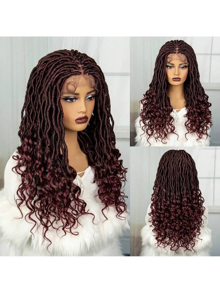 Parrucca Lunga Dritta MISSWEN Marrone Chiaro Con Lace Front &ndash; 26 Pollici Sintetica