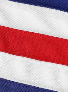 男士冰球球衣美國藍色刺繡運動衫,運動場地曲棍球服裝,健身服裝 - 藍色 - 查看 4