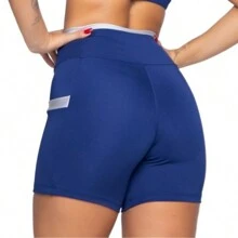 Women Sports Shorts - Plateado - Ver 2