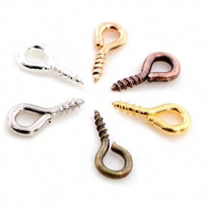 200pcs Small Eye Eyelets Pins Eyepins Hooks Eyelet Screw Threaded DIY Jewelry Making Accessories