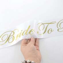 Set de 2 bandas- banda de la novia y del novio para fiesta de despedida de soltera, decoraciones para boda, fiesta nupcial (blanca y negra), Navidad