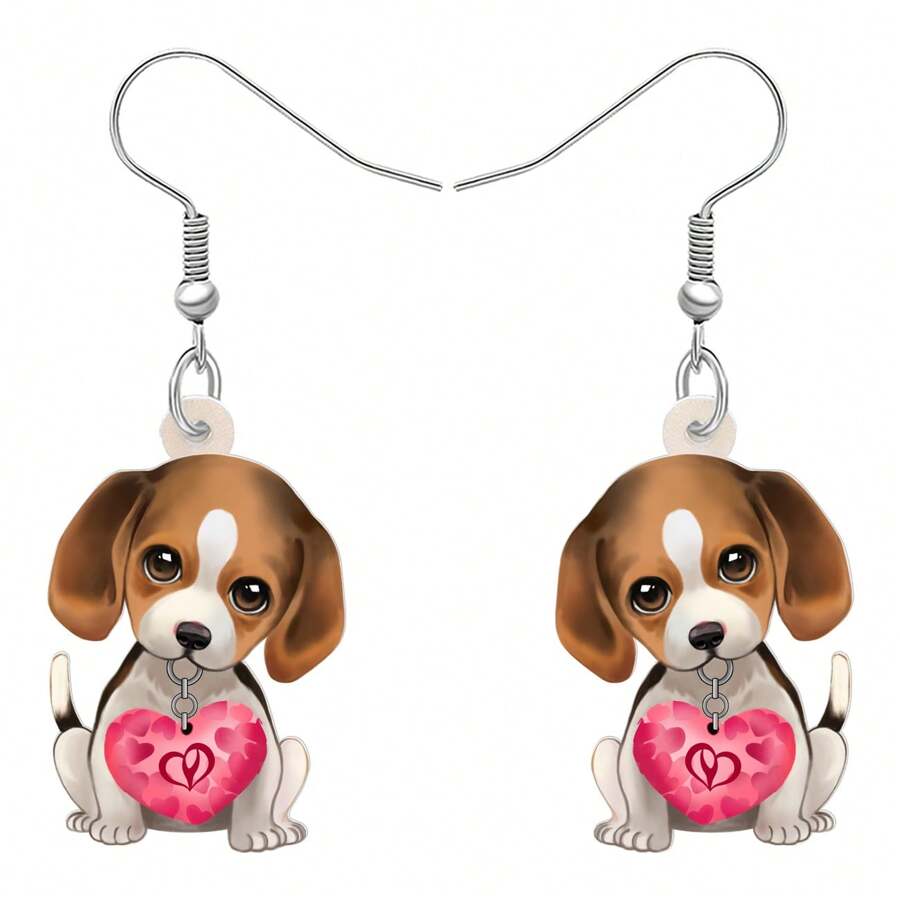 Dog in a Bag Drop Earrings